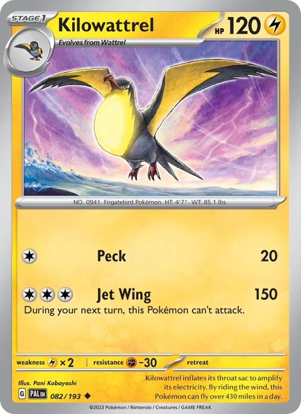 Kilowattrel, Paldea Evolved 082/193