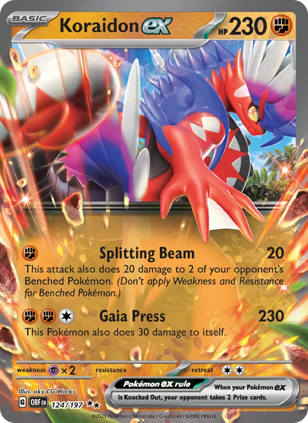 Koraidon EX, Obsidian Flames 124/197