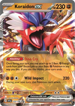 Koraidon EX, Play! Pokémon Prize Pack Series Four 125/198