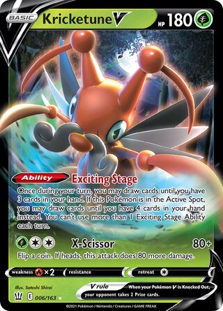 Kricketune V, Play! Pokémon Prize Pack Series One 006/163