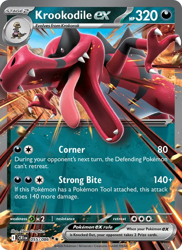 Krookodile EX, Chaos Rising 055/086