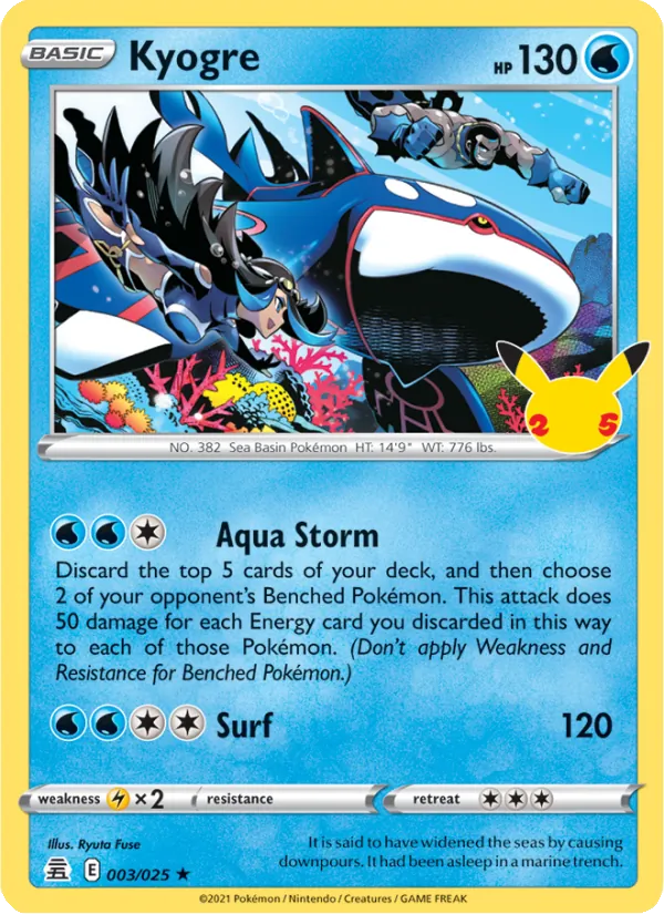 Kyogre, Celebrations 003/025