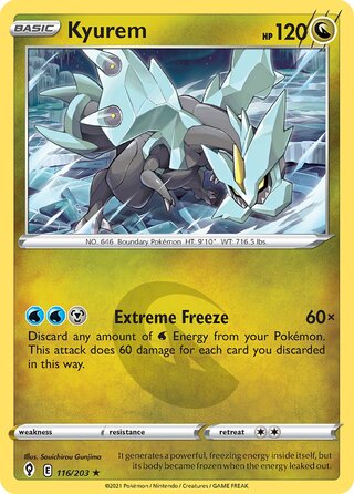 Kyurem, Play! Pokémon Prize Pack Series One 116/203