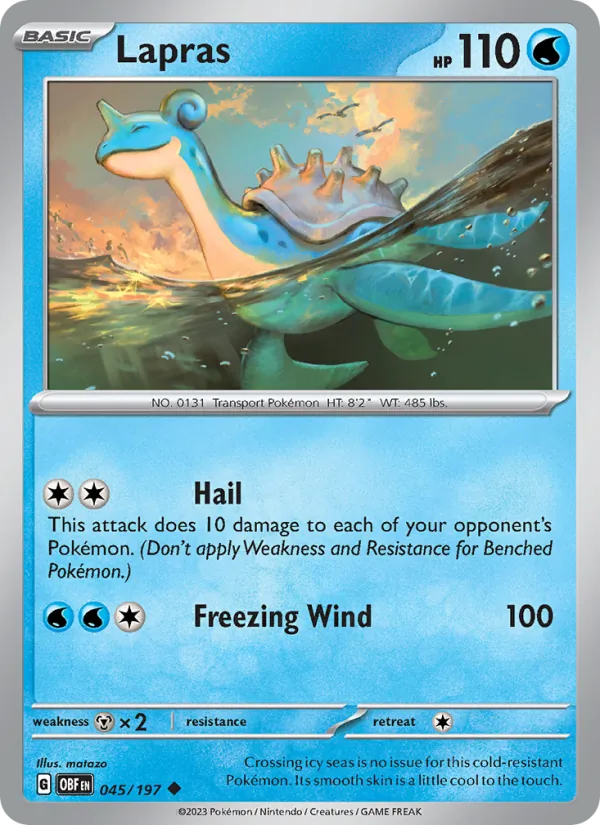 Lapras, Obsidian Flames 045/197