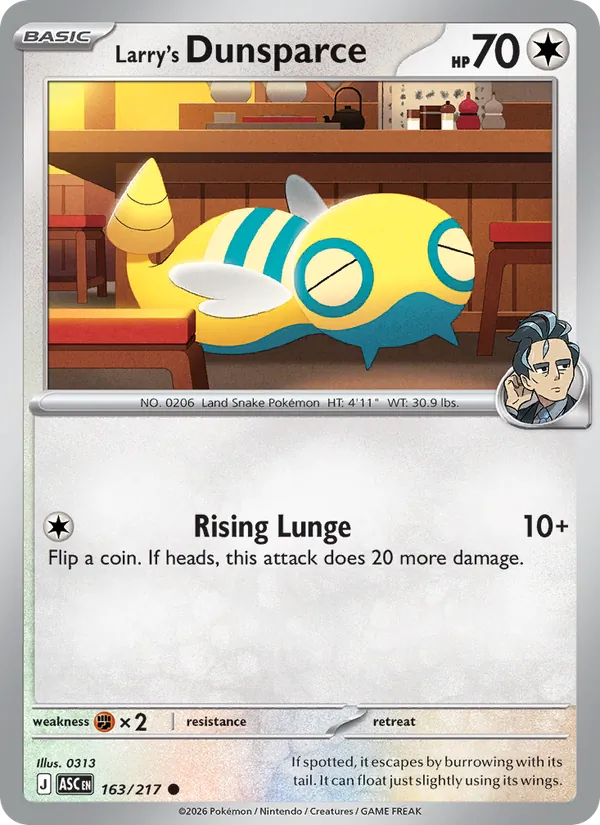 Larry's Dunsparce, Ascended Heroes 163/217