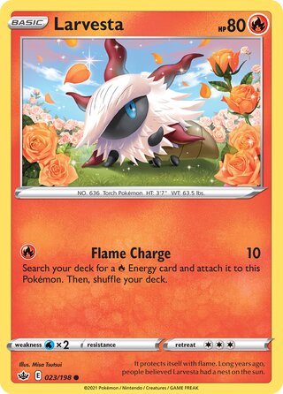 Larvesta, Battle Academy 2022 (Cinderace) 023/198