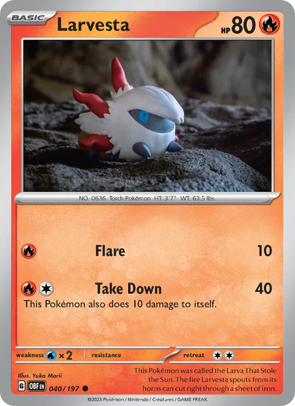 Larvesta, Obsidian Flames 040/197
