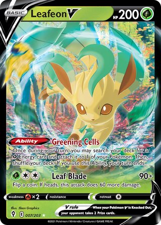 Leafeon V, Play! Pokémon Prize Pack Series One 007/203