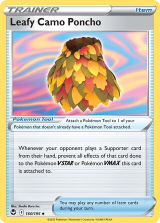 Leafy Camo Poncho, Play! Pokémon Prize Pack Series Three 160/195