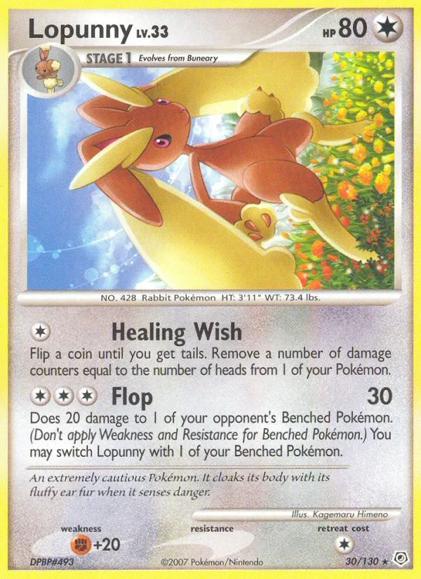 Lopunny, Diamond & Pearl 030/130
