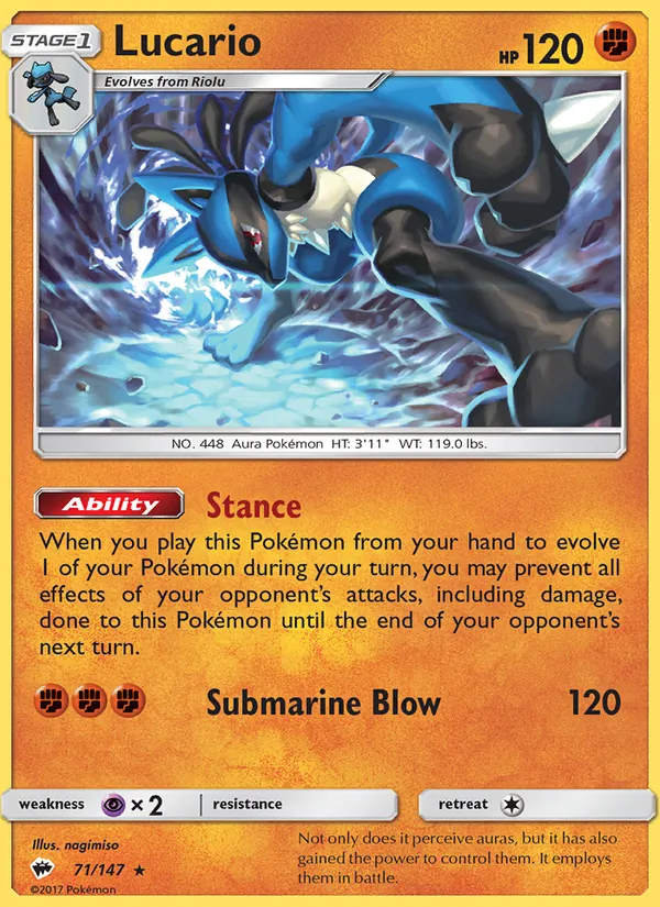 Lucario, Burning Shadows 071/147