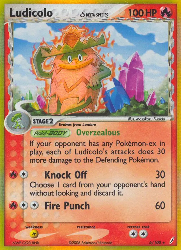 Ludicolo δ, Crystal Guardians 006/100