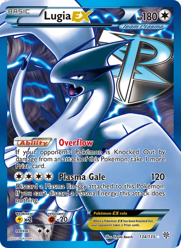 Lugia-EX, Plasma Storm 134/135
