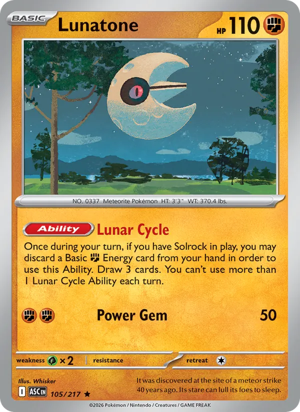 Lunatone, Ascended Heroes 105/217