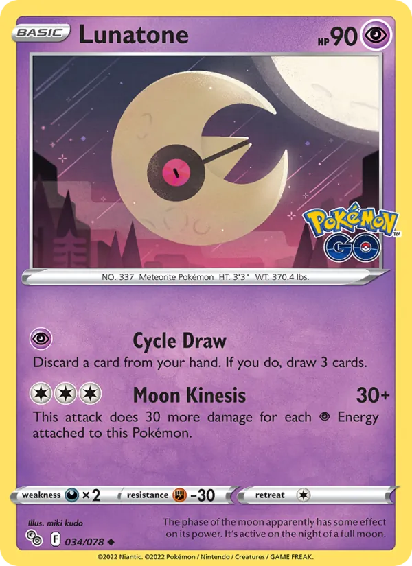 Lunatone, Pokémon GO 034/078