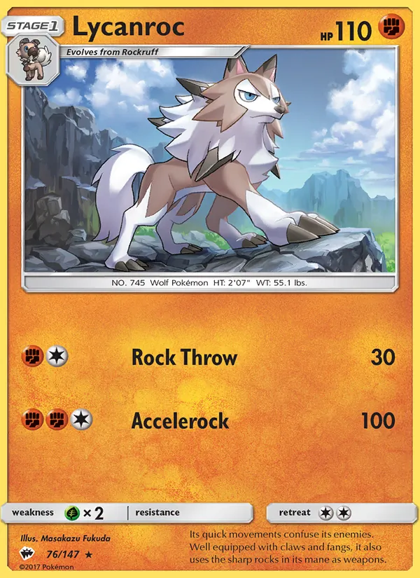 Lycanroc, Burning Shadows 076/147