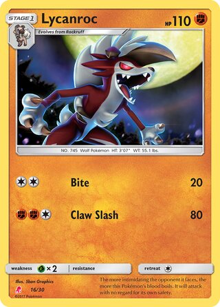 Lycanroc, SM trainer Kit (Lycanroc) 016/030