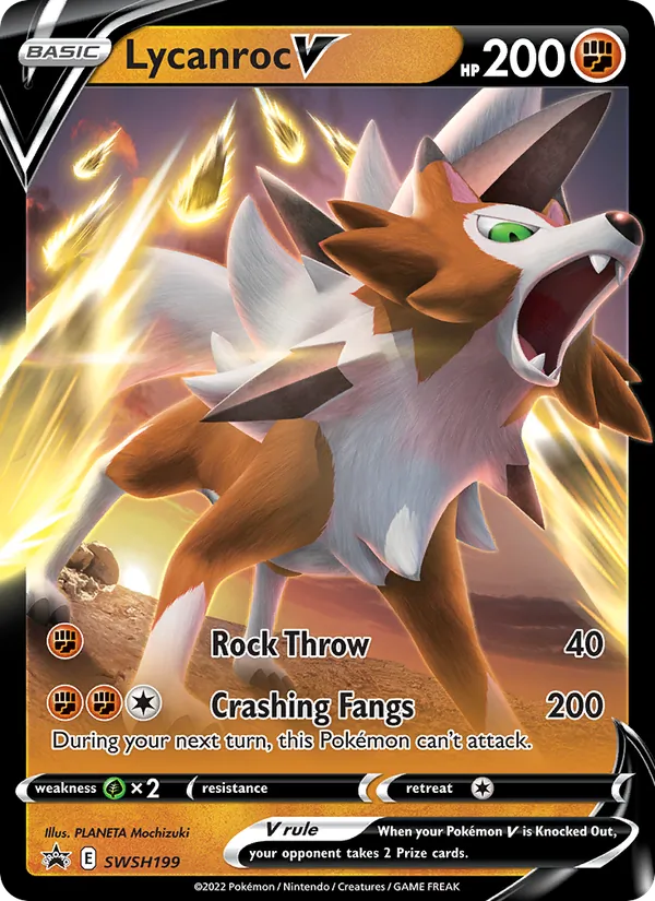 Lycanroc V, SWSH Black Star Promos SWSH199/307