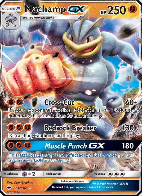 Machamp GX, Burning Shadows 064/147