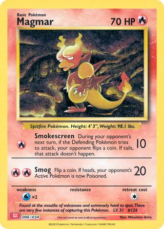 Magmar, Pokémon TCG Classic (Charizard) 006/034