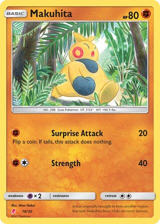 Makuhita, SM trainer Kit (Lycanroc) 018/030