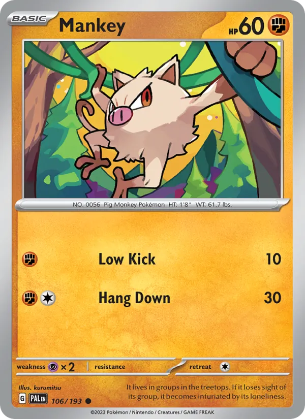 Mankey, Paldea Evolved 106/193
