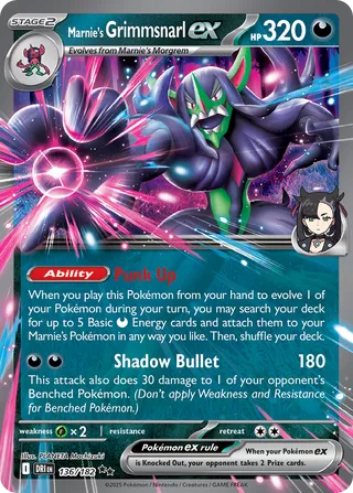 Marnie's Grimmsnarl EX, Destined Rivals 136/182