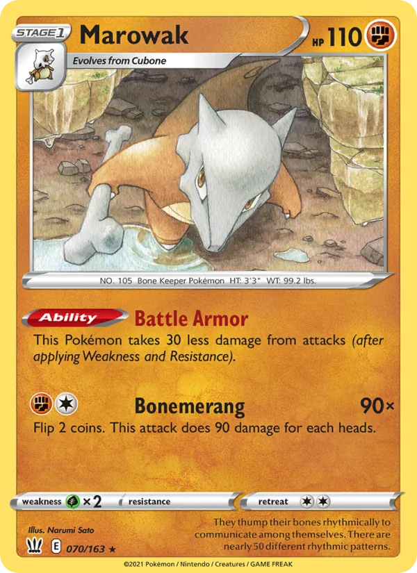 Marowak, Battle Styles 070/163