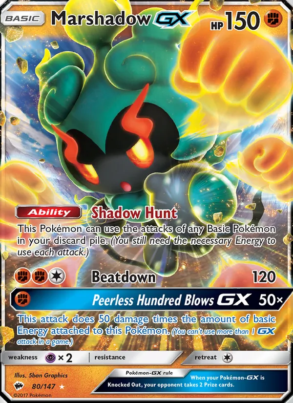 Marshadow GX, Burning Shadows 080/147