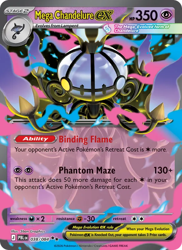 Mega Chandelure EX, Pitch Black 038/084