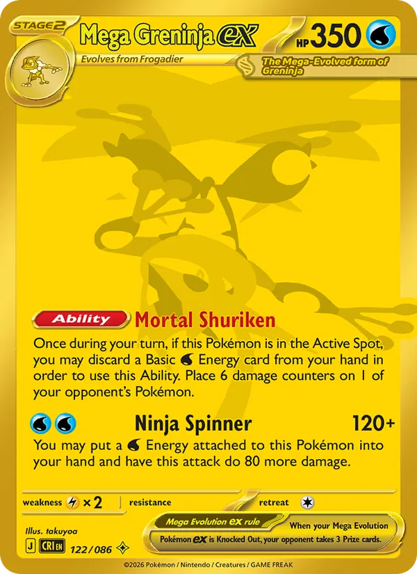 Mega Greninja EX, Chaos Rising 122/086