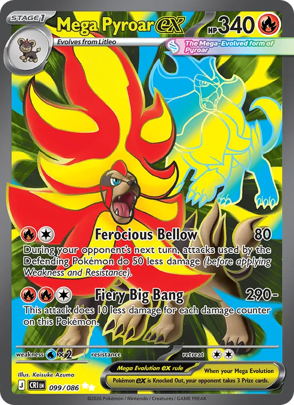 Mega Pyroar EX, Chaos Rising 099/086