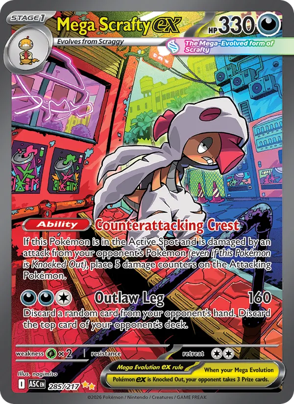 Mega Scrafty EX, Ascended Heroes 285/217