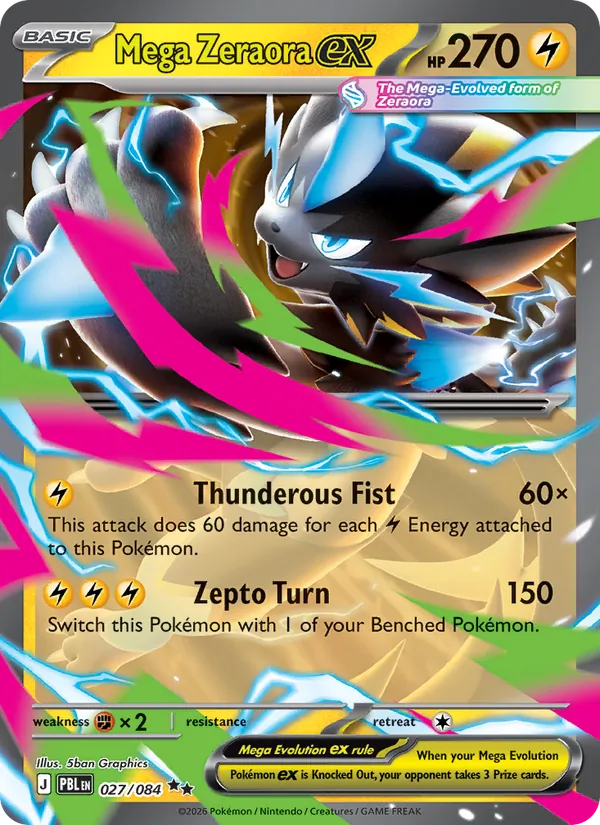 Mega Zeraora EX, Pitch Black 027/084
