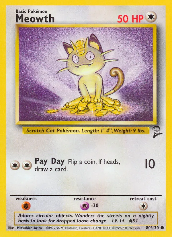 Meowth, Base Set 2 080/130