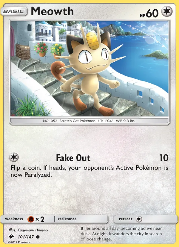 Meowth, Burning Shadows 101/147