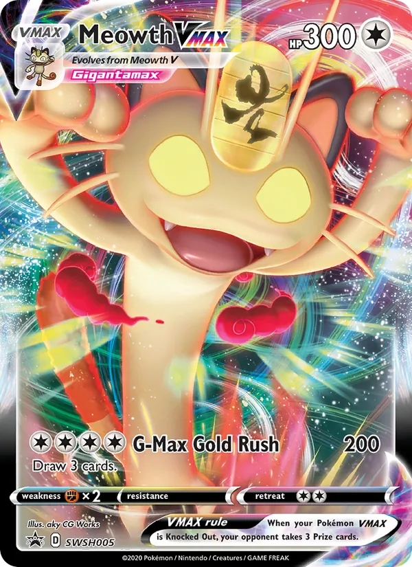 Meowth VMAX, SWSH Black Star Promos SWSH005/307