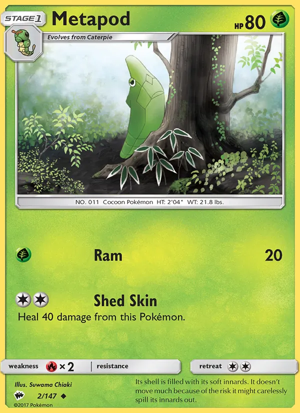 Metapod, Burning Shadows 002/147