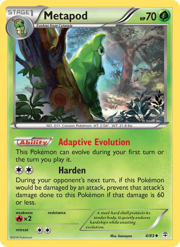 Metapod, Generations 004/083