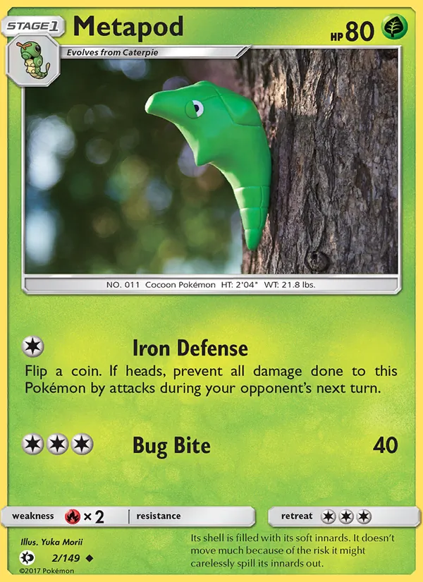 Metapod, Sun & Moon 002/149