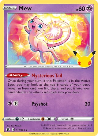 Mew, WC Deck 2023 (Psychic Elegance) 011/025