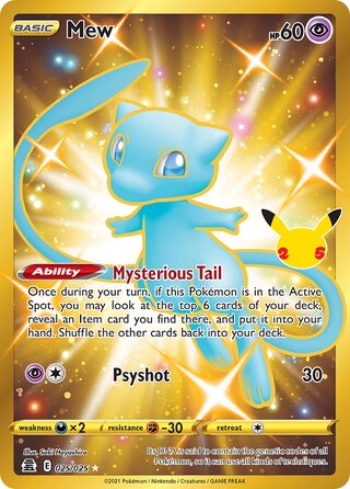 Mew, Celebrations 025/025