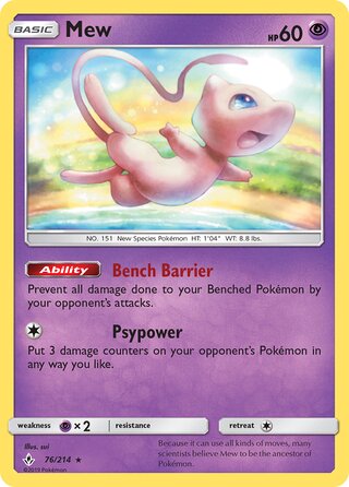 Mew, WC Deck 2019 (Pikarom Judge) 076/214
