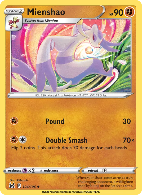 Mienshao, Lost Origin 104/196