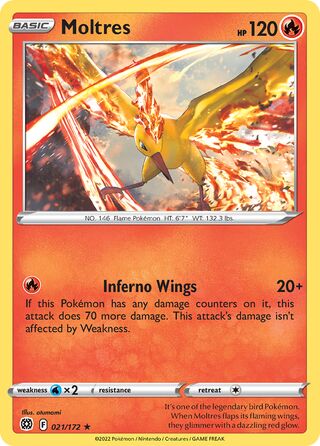 Moltres, Play! Pokémon Prize Pack Series Three 021/172