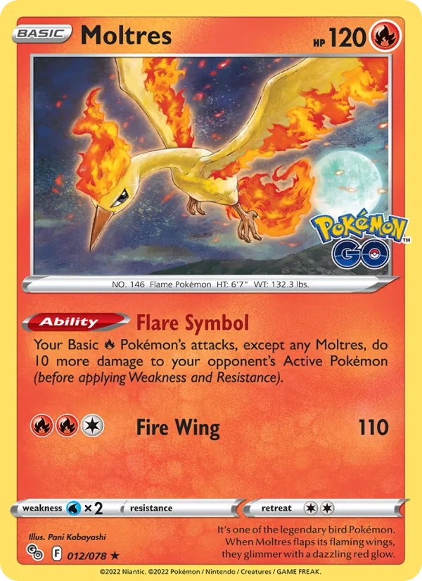 Moltres, Pokémon GO 012/078