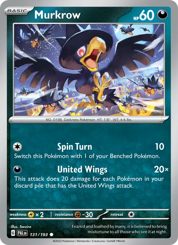 Murkrow, Paldea Evolved 131/193