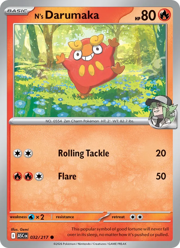 N's Darumaka, Ascended Heroes 032/217