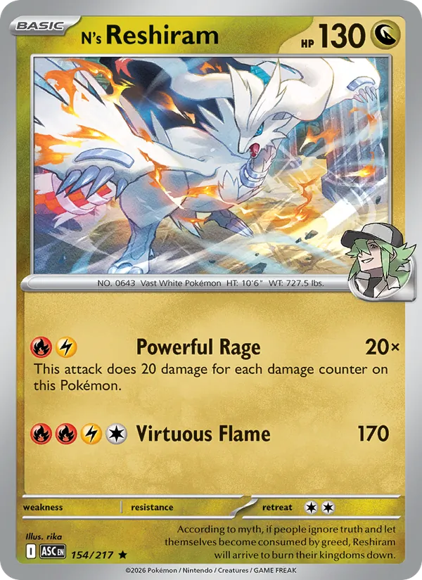 N's Reshiram, Ascended Heroes 154/217