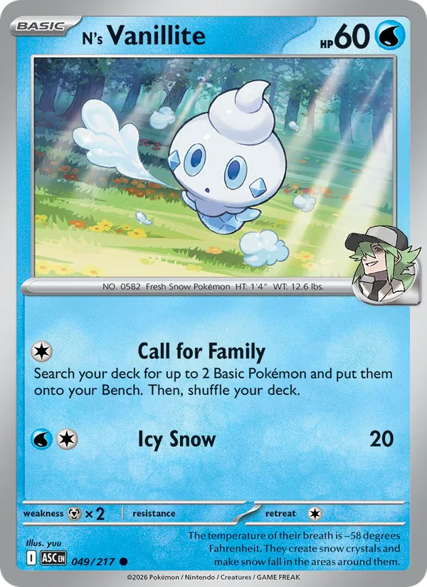 N's Vanillite, Ascended Heroes 049/217